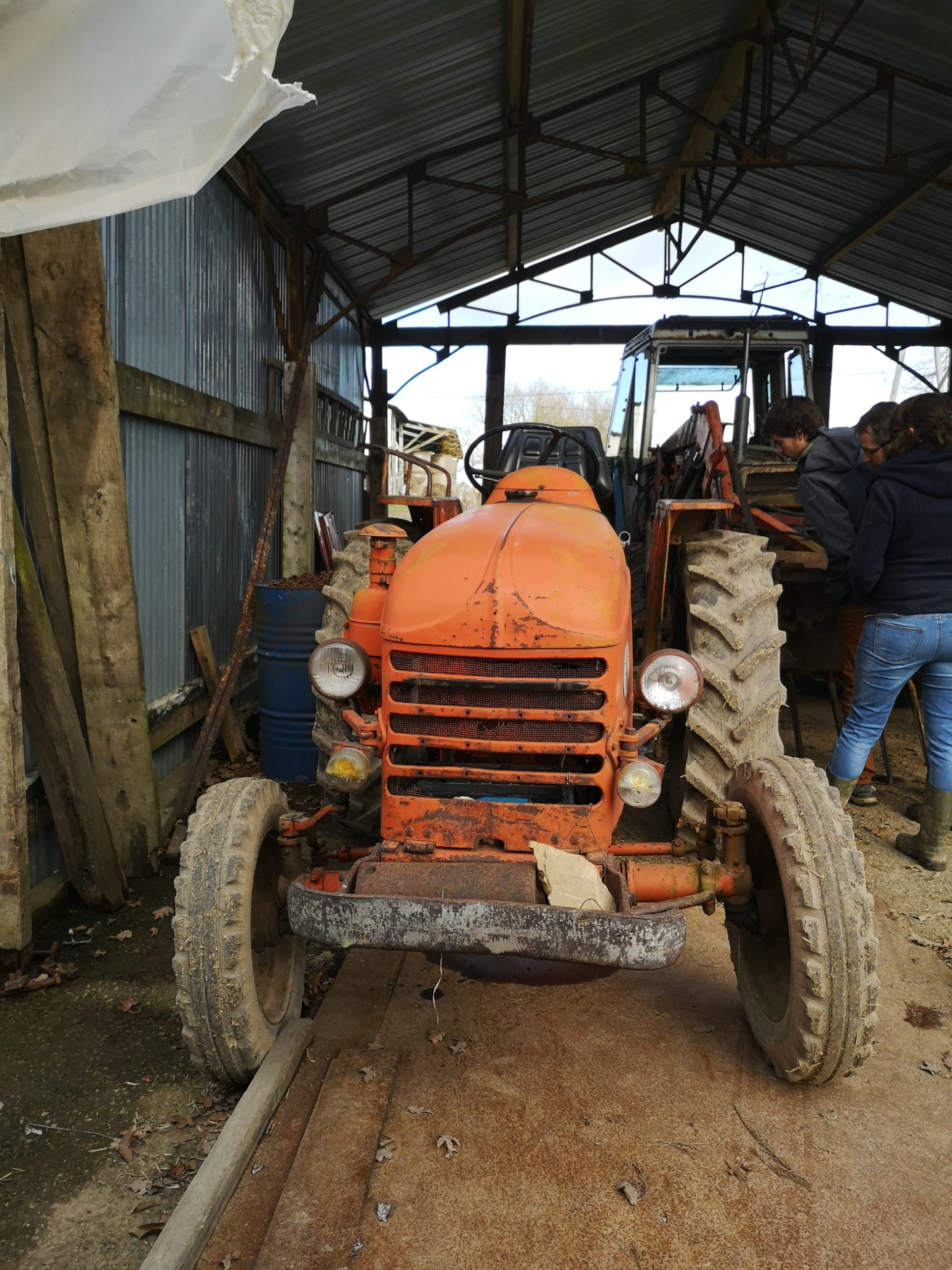 Tracteur orange